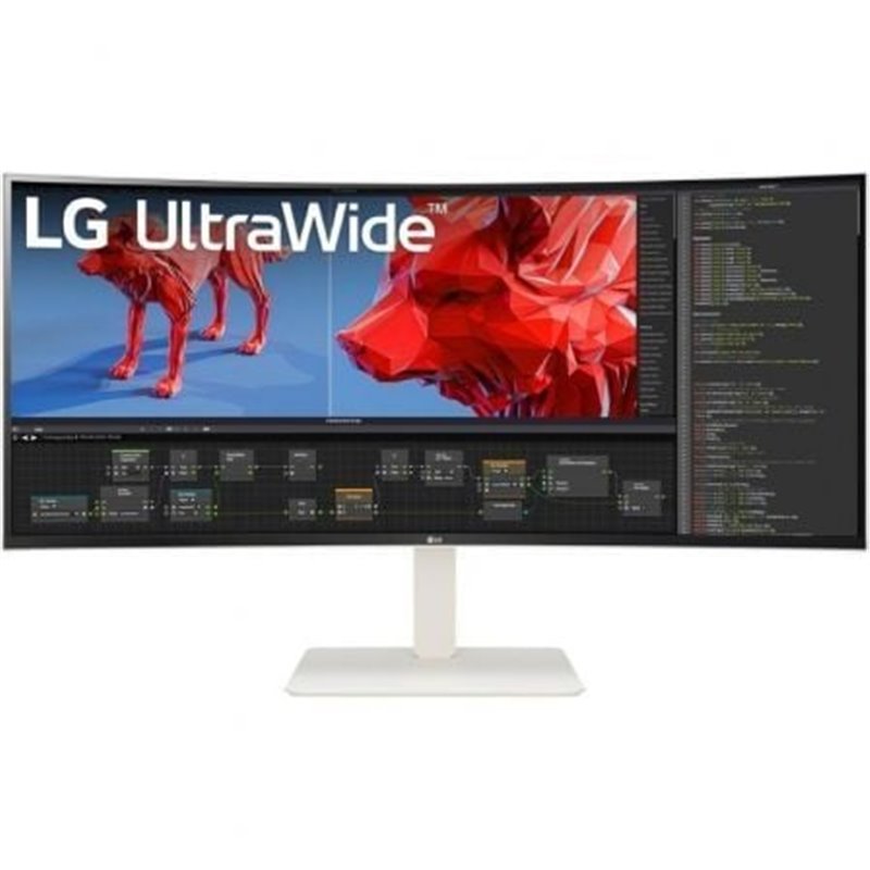 Monitor Profesional Ultrapanor�mico Curvo LG UltraWide 38WR85QC-W 37.5"/ WQHD+/ Multimedia/ Blanco