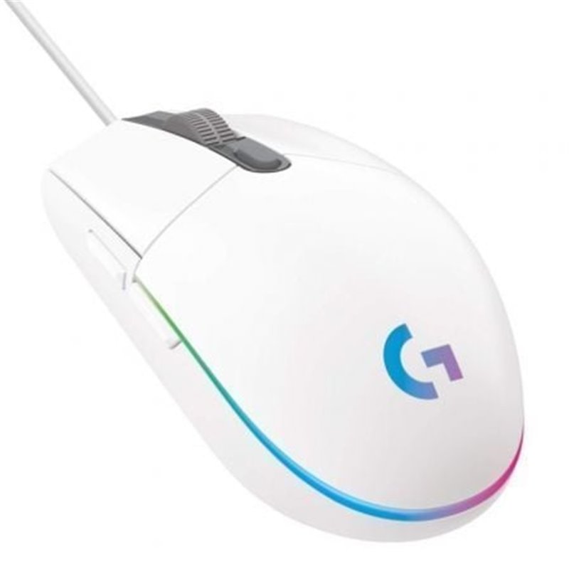 Rat�n Gaming Logitech G102 Lightsync/ Hasta 8000 DPI/ Blanco