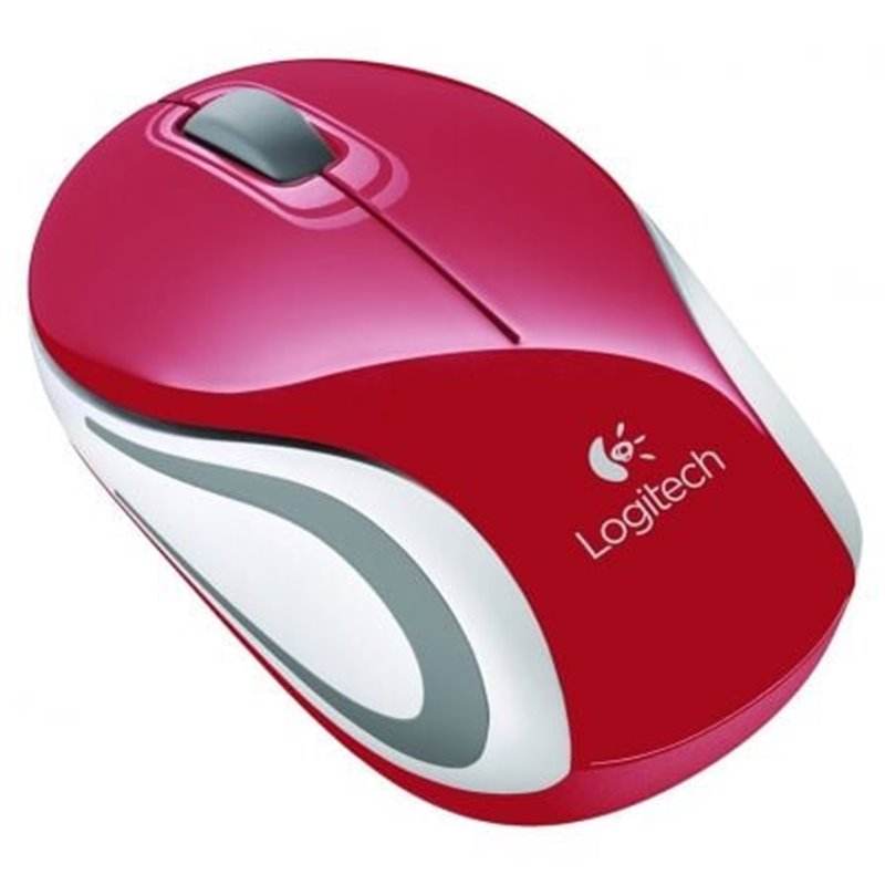 Rat�n Mini Inal�mbrico Logitech M187/ Hasta 1000 DPI/ Rojo