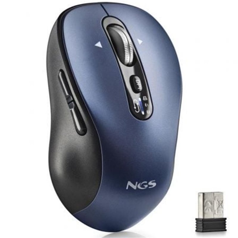 Rat�n Inal�mbrico por Bluetooth NGS Infinity-RB/ Bater�a recargable/ Hasta 3200 DPI/ Azul