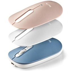 Rat�n Inal�mbrico por Bluetooth NGS Shell-RB/ Bater�a recargable/ Hasta 1600 DPI/ Azul/ Blanco/ Rosa