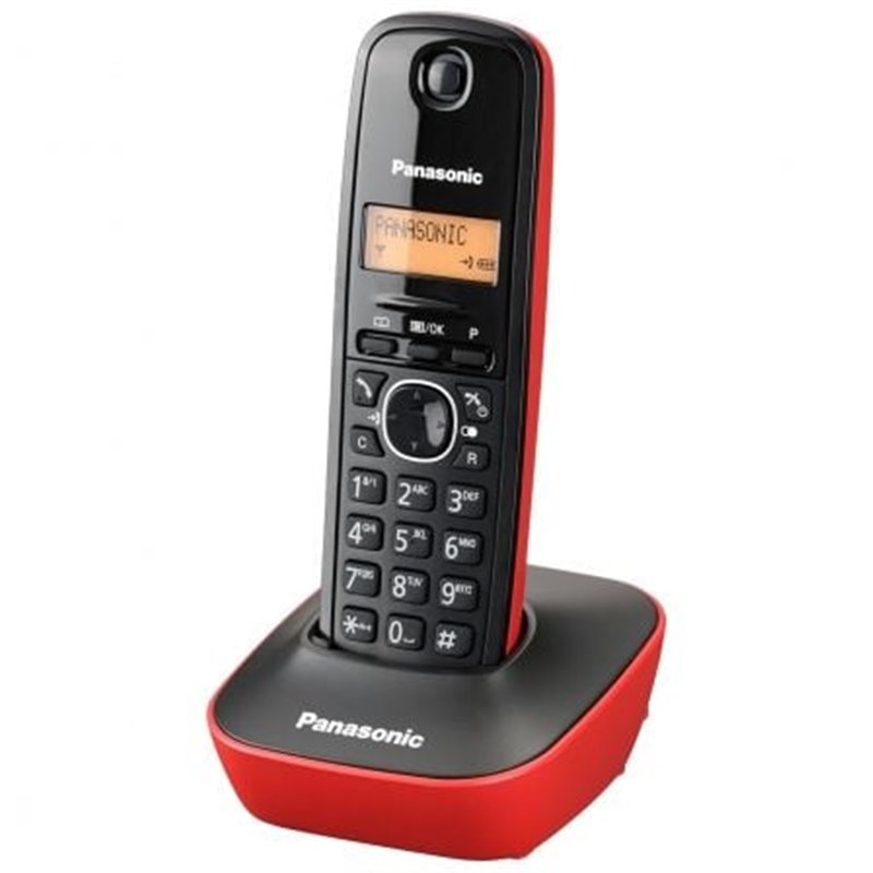 Tel�fono Inal�mbrico Panasonic KX-TG1611/ Negro y Rojo