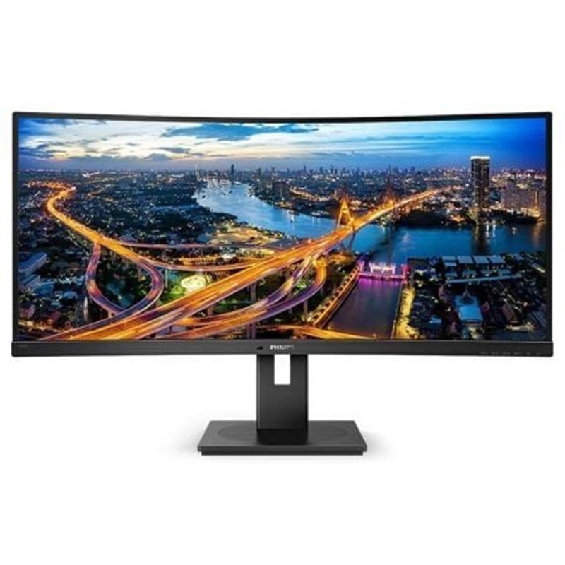 Monitor Profesional Ultrapanor�mico Curvo Philips 346B1C 34"/ WQHD/ Multimedia/ Regulable en altura/ Negro