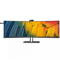 Monitor Profesional Ultraparon�mico Curvo Philips 45B1U6900CH 44.5"/ Dual QHD/ Webcam/ Multimedia/ Regulable en altura/ Negro