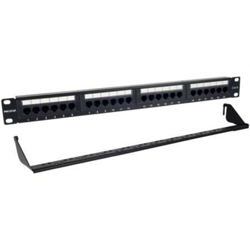 Patch Panel Phasak PU 2424/ 24 Puertos/ Cat.6/ Altura 1U/ Gesti�n de Cables