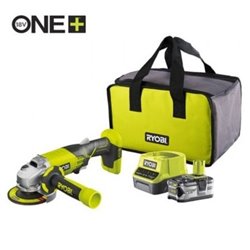 Amoladora Sin Cable Ryobi ONE+ R18AG-140S/ 1 Bater�a 18V 4.0 Ah/ Cargador 2.0 A/ Bolsa de Transporte