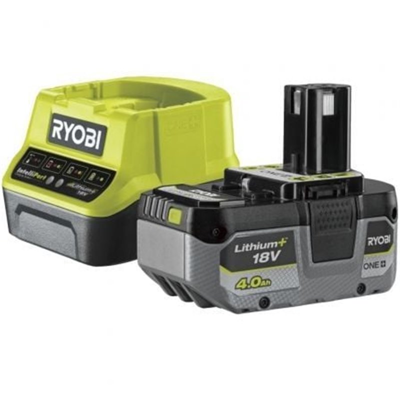 Cargador + Bater�a de litio Ryobi ONE+ RC18120-140X/ 18V 4,0Ah