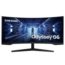 Monitor Gaming Ultrapanor�mico Curvo Samsung Odyssey G5 LC34G55TWWP 34"/ UWQHD/ 1ms/ 165Hz/ VA/ Negro