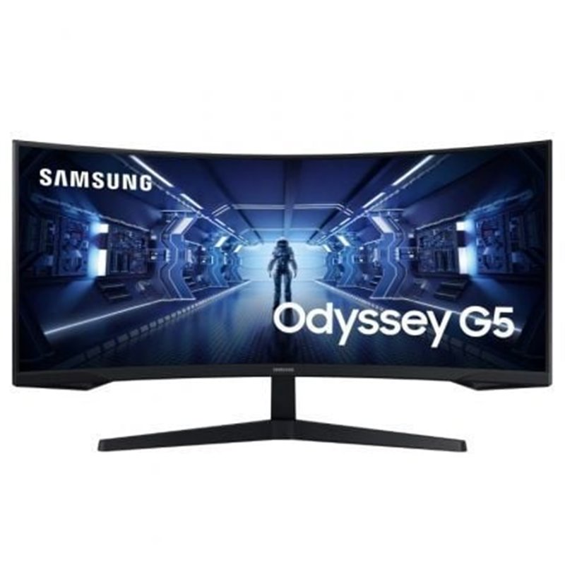 Monitor Gaming Ultrapanor�mico Curvo Samsung Odyssey G5 LC34G55TWWP 34"/ UWQHD/ 1ms/ 165Hz/ VA/ Negro