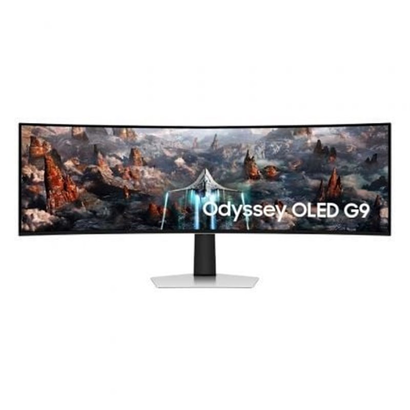 Monitor Gaming Ultrapanor�mico Curvo Samsung Odyssey OLED G9 S49CG934SU 49"/ Dual QHD/ 0.03ms/ 240Hz/ OLED/ Multimedia/ Plata