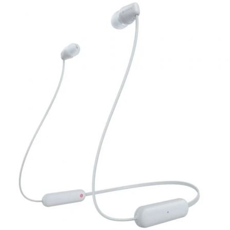 Auriculares Inal�mbrico Intrauditivos Sony WI-C100/ con Micr�fono/ Bluetooth/ Blancos