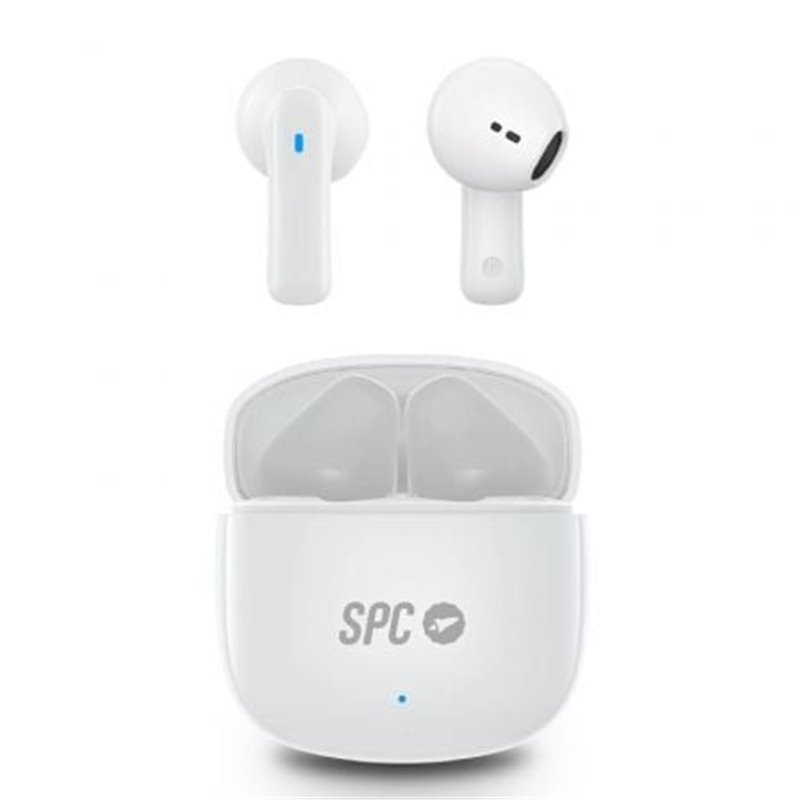 Auriculares Bluetooth SPC Zion 2 Play con estuche de carga/ Autonom�a 7h/ Stick Corto 30mm/ Blancos