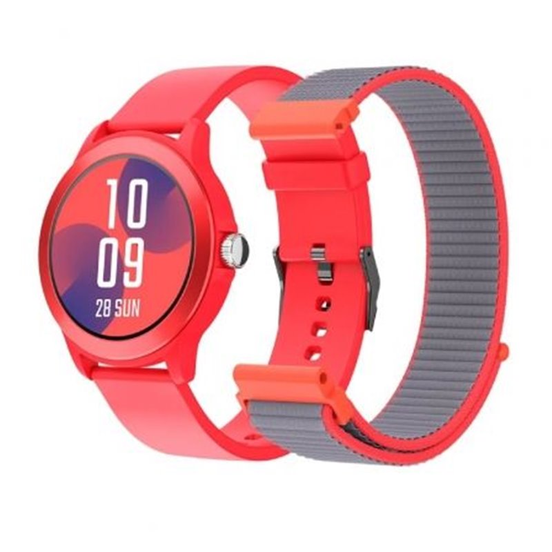 Smartwatch SPC Smartee Duo Vivo 9651R/ Notificaciones/ Frecuencia Card�aca/ Rojo/ Incluye Correa Extra