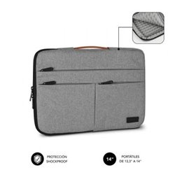 Funda Subblim Air Padding 360 Sleeve para Port�tiles hasta 14"/ Gris Claro