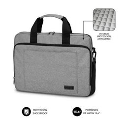 Malet�n Subblim Air Padding Laptop Bag para Port�tiles hasta 15.6"/ Cinta para Trolley/ Gris