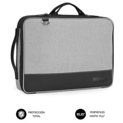 Malet�n Subblim Advance Laptop Sleeve para Port�tiles hasta 15.6"/ Gris