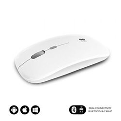 Rat�n Inal�mbrico por Bluetooth Subblim Dual Flat/ Bater�a recargable/ Hasta 1600 DPI/ Blanco