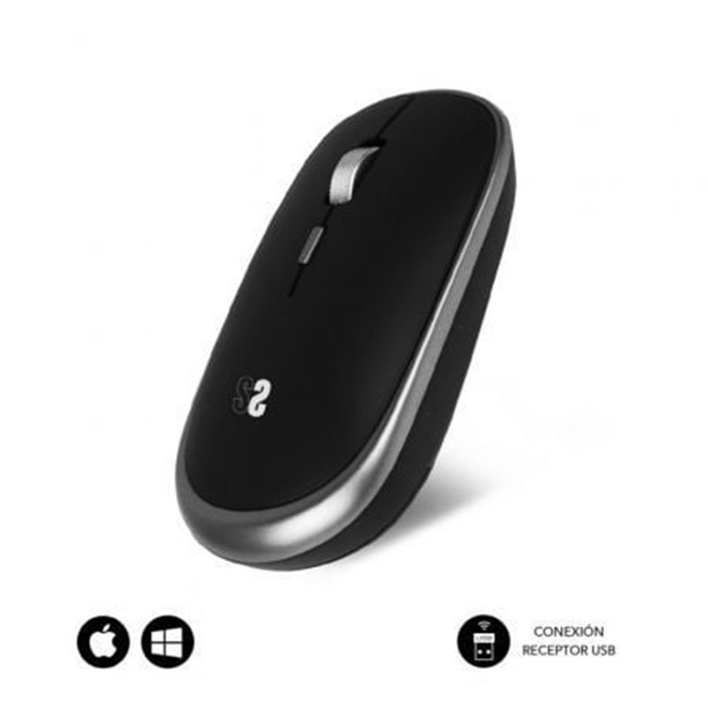 Rat�n Mini Inal�mbrico Subblim Wireless Mini/ Hasta 1600 DPI/ Gris Espacial