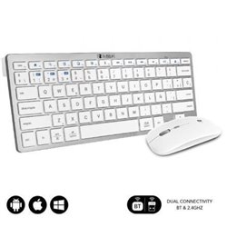 Teclado y Rat�n Inal�mbrico Subblim OCO010 Combo Multidispositivo Compacto/ Plata