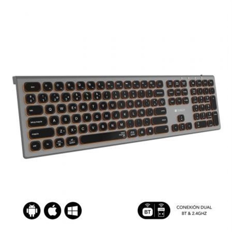 Teclado Inal�mbrico Subblim Master/ Gris y Negro