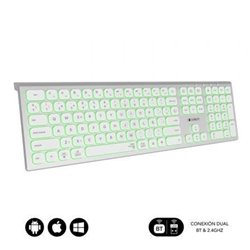 Teclado Inal�mbrico Subblim Master/ Plata y Blanco