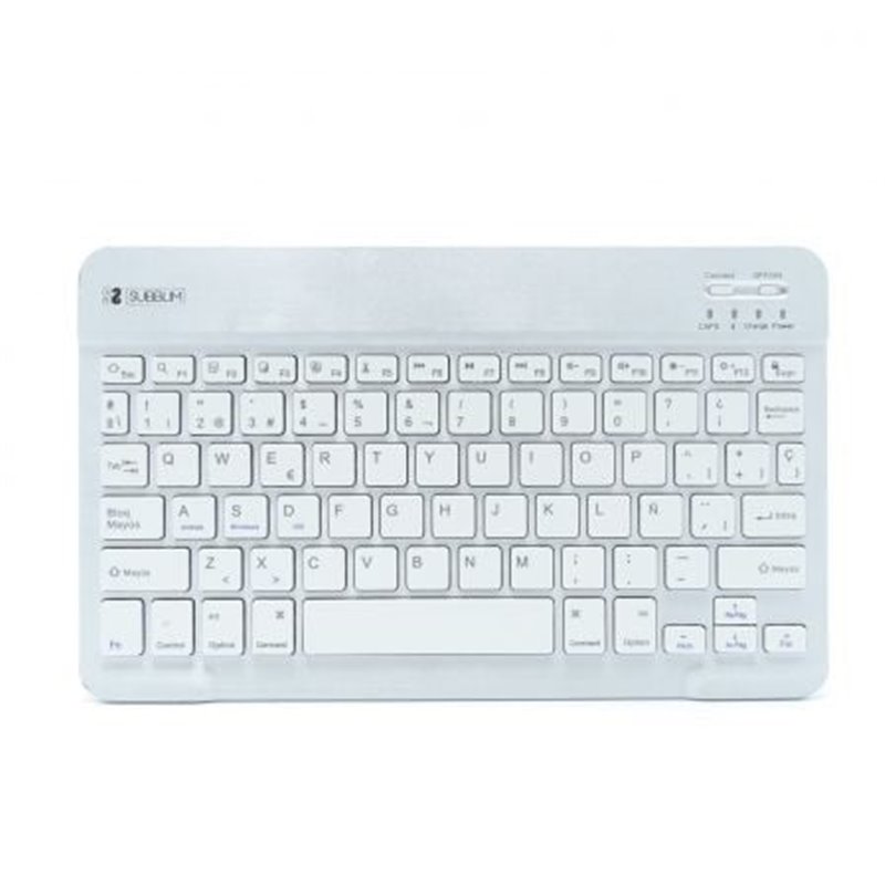 Teclado Compacto Inal�mbrico por Bluetooth Subblim Smart/ Plata