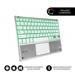 Teclado Compacto Inal�mbrico por Bluetooth Subblim SMBT50/ Plata