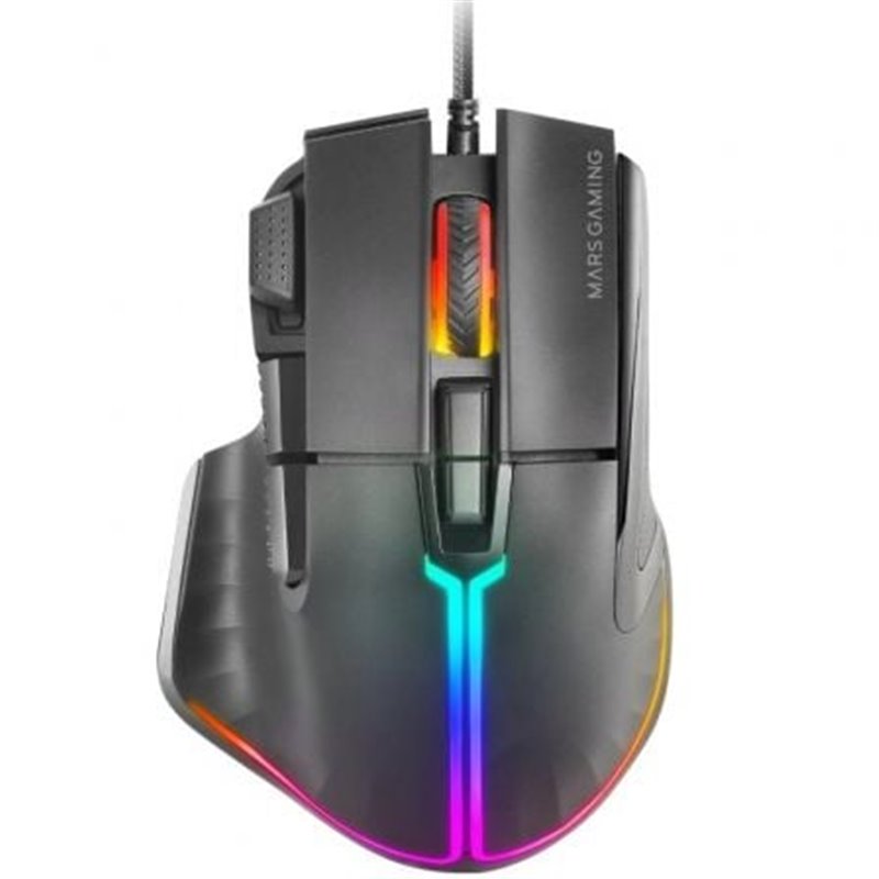 Rat�n Gaming Mars Gaming MM-XT/ Hasta 12800DPI/ Negro