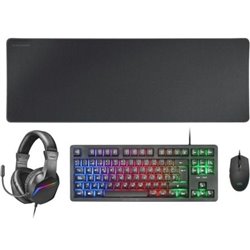 Pack Gaming Mars Gaming MCP-RGB3/ Teclado RGB + Rat�n �ptico + Alfombrilla XXL + Auriculares