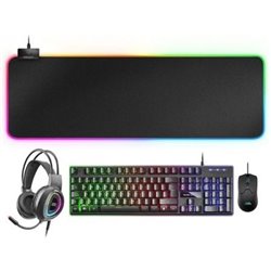 Pack Gaming Mars Gaming MCPEX/ Teclado H-MECH  + Rat�n �ptico + Auriculares con Micr�fono + Alfombrilla