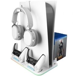 Soporte Multifunci�n RGB para PS5 Mars Gaming MPS5-B2/ Blanco