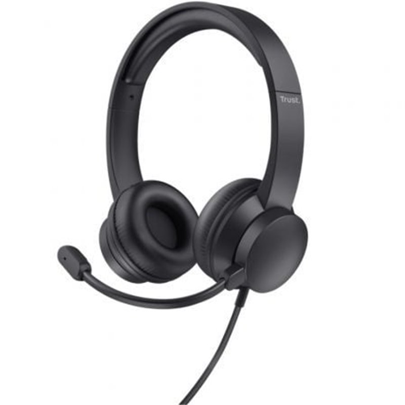 Auriculares Trust HS-150/ con Micr�fono/ Jack 3.5/ Negros