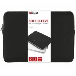 Funda Trust Primo Soft Sleeve para Port�tiles/ Tablets hasta 11.6"/ Negra