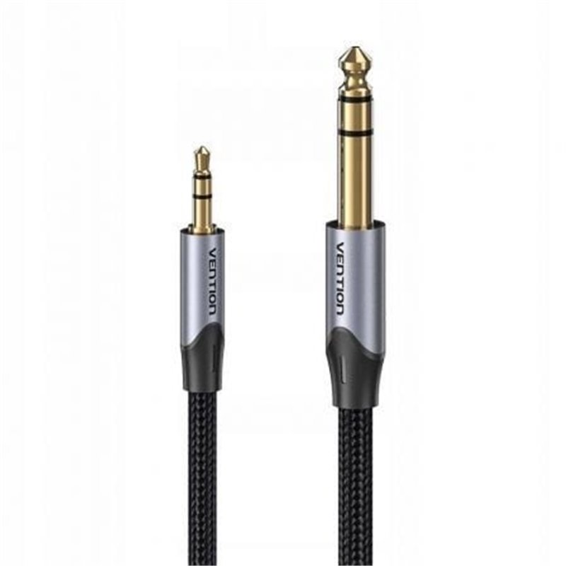 Cable Est�reo Vention BAUHD/ Jack 3.5 Macho - Jack 6.3 Macho/ 50cm/ Gris