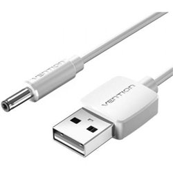 Cable Alimentaci�n Vention CEYWD/ USB-A Macho - DC 5.5mm Macho/ 50cm/ Blanco