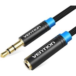 Cable Est�reo Vention VAB-B06-B500-M/ Jack 3.5 Macho - Jack 3.5 Hembra/ 5m/ Negro