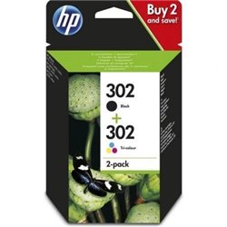 Cartucho de Tinta Original HP n�302 Multipack/ Negro/ Tricolor