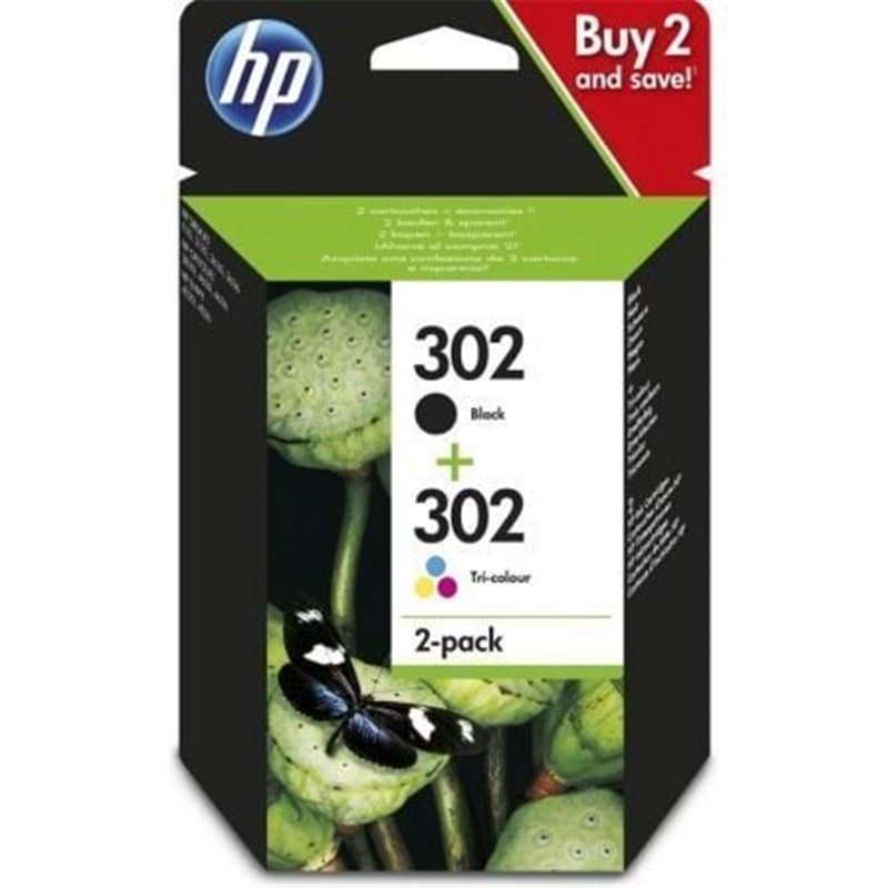 Cartucho de Tinta Original HP n�302 Multipack/ Negro/ Tricolor