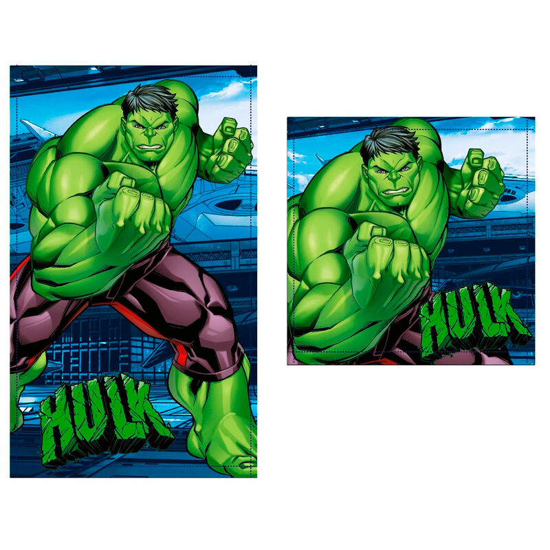 Set 2 toallas ba�o Hulk Marvel algodon