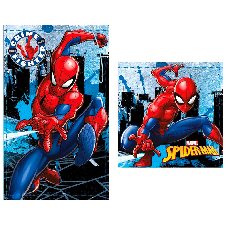 Set 2 toallas ba�o Spiderman Marvel algodon