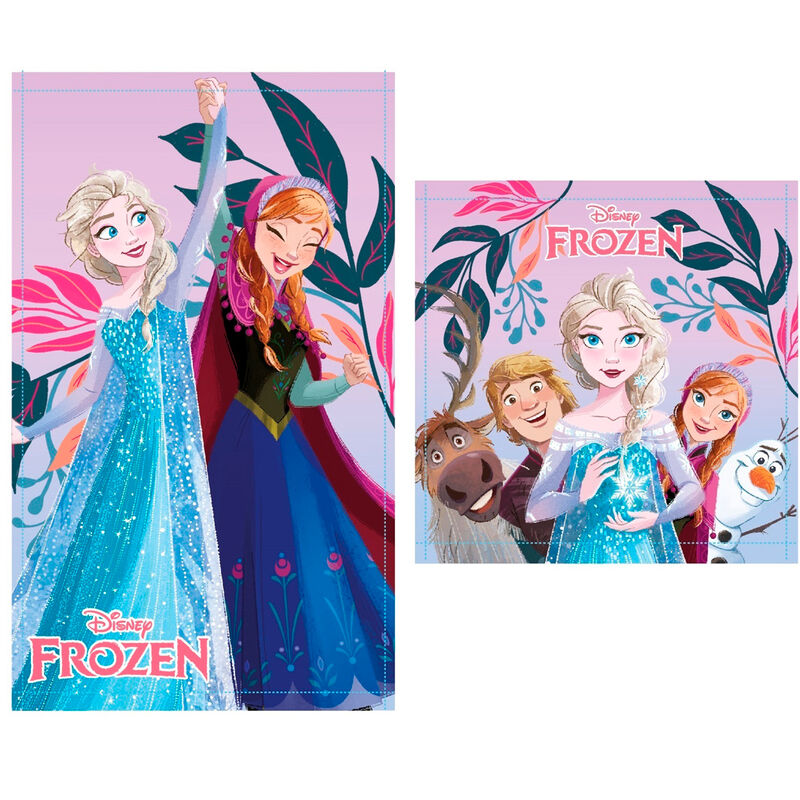 Set 2 toallas ba�o Elsa & Anna Frozen Disney algodon