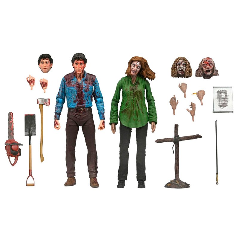 Set 2 figuras Ultimate Bloody Ash &38 Cheryl Williams Evil Dead 18cm