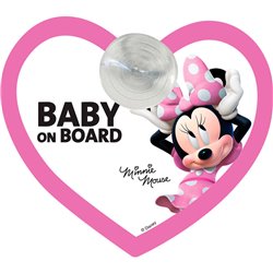 Se�al coche baby on board Minnie Disney