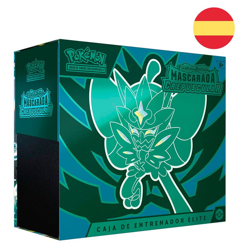 Estuche juego cartas coleccionables Mascarada Crepuscular Escarlata y Purpura Pokemon Espa�ol