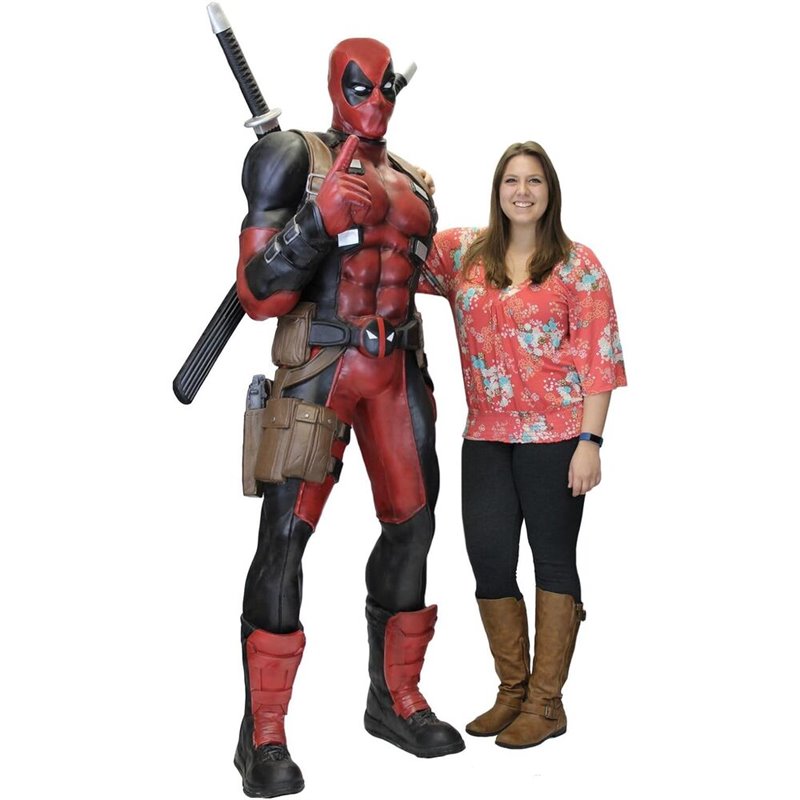 Estatua tama�o real Deadpool Marvel 185cm