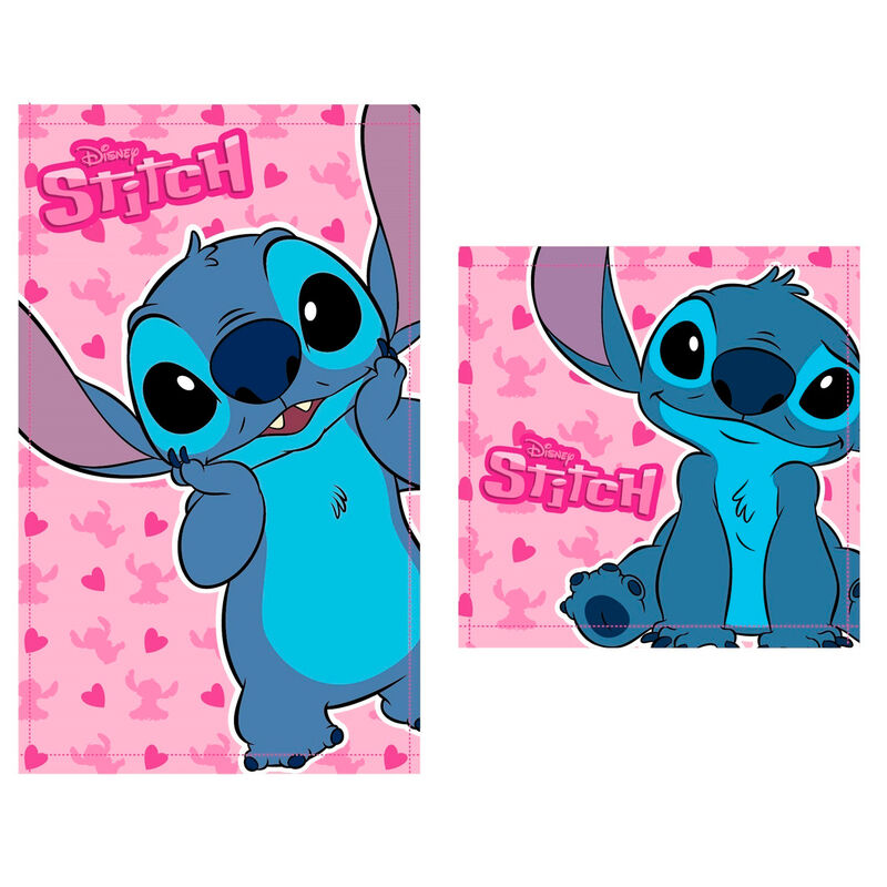 Set 2 toallas ba�o Stitch Disney algodon