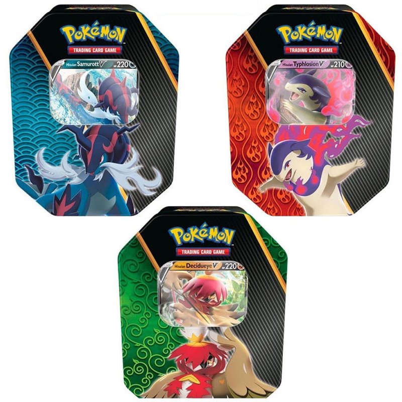 Expositor 6 latas met�licas juego cartas coleccionables Summer V Espada y Escudo Pokemon surtido espa�ol