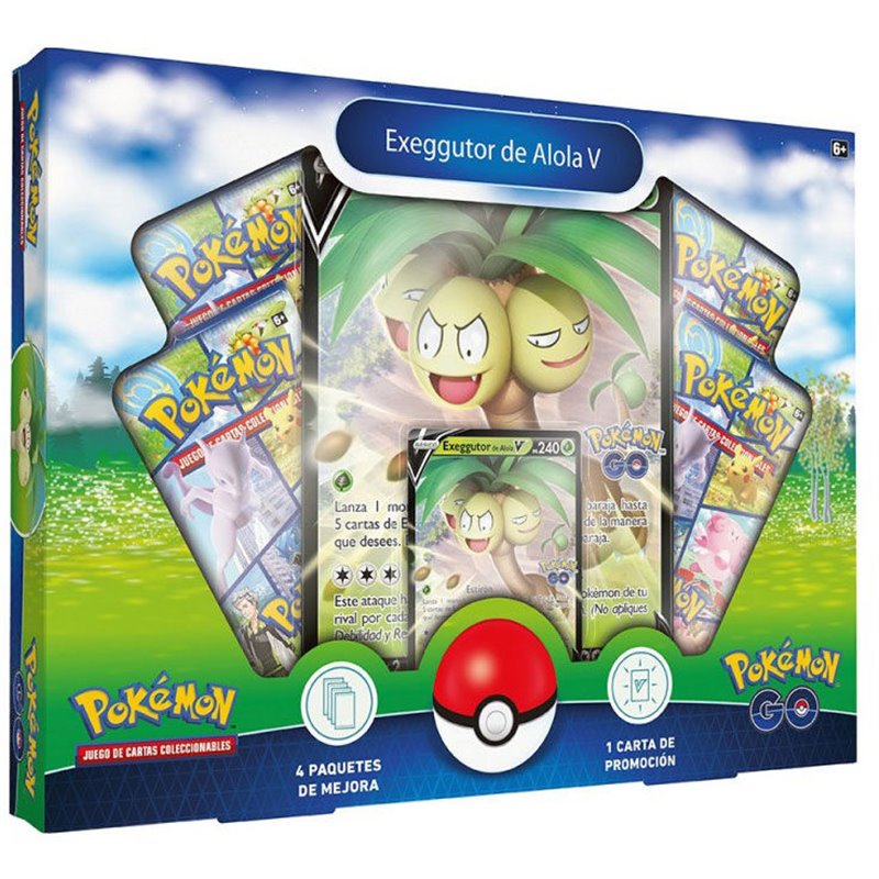 Blister juego cartas coleccionables Exeggutor de Alola V Pokemon Go espa�ol