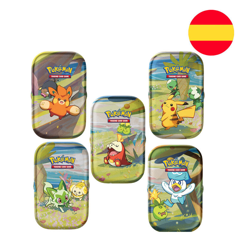 Mini lata juego cartas coleccionables Pokemon surtido espa�ol