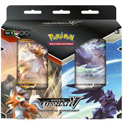 Blister 2 barajas cartas Battle Deck Bundle Lycanroc VS Corviknight Pokemon Espa�ol